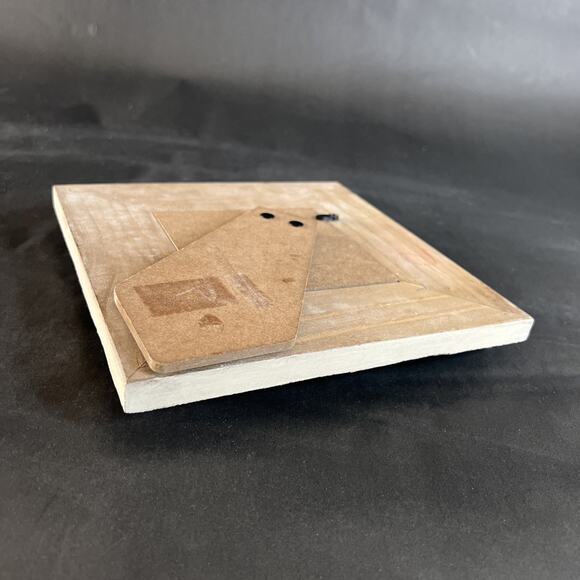 Vintage 3D Tin Flower Picture Frame Yellow 3x3 Photo Opening 6x6 Inch Wall Decor - Picture 5 of 11